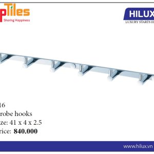 Mắc áo đơn đồng mạ Crom Hilux 316