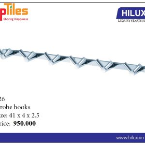 Mắc áo đôi đồng mạ Crom Hilux 326