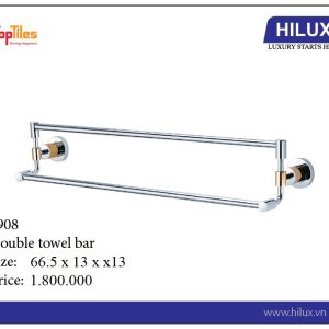 Thanh treo khăn đôi đồng mạ vàng Hilux 8908