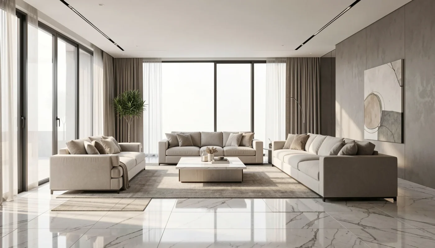 Bí quyết chọn gạch ốp lát phòng khách sang trọng, đẳng cấp